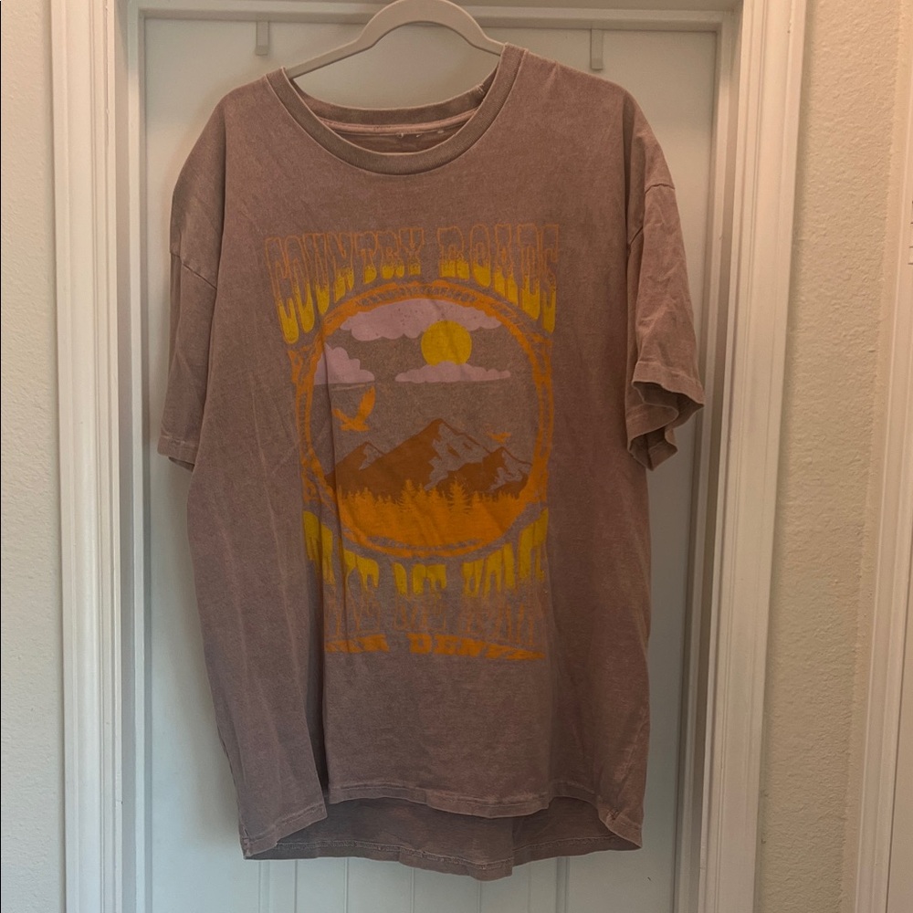 Midnight Rider Gray Country Roads Tee